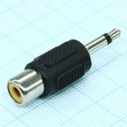 AD6018 TS штекер 3,5 - RCA гнездо, Переходник- аудио, видео разъем м/шт 3,5 - RCA.гн