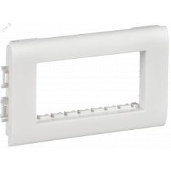 METRA Рамка и суппорт на 4 модуля для кабель-каналов с шириной крышки 75мм белый 638072, Кабель-канал