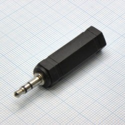 AD TRS штекер 3,5 - TRS гнездо 6,3, стерео штекер 3.5 - стерео гнездо 6.3