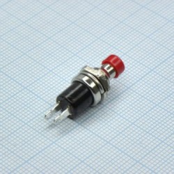 DS PBS-10 БФ кр кругл, кнопка без фиксации, нормально разомкнутый контакт