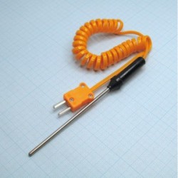 ETP-02, Термопара К- типа (Датчик температуры для мультиметра), Щуп, -50… +400°С, разъем