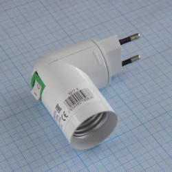 Переходник вилка 220В - патрон Е27, Светильник