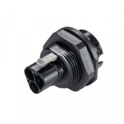 Вилочный разъем в панель RST20I3F S2 M01V SW, Вилочный разъем в панель, М25, 3 полюса, тип фиксации провода: пружинный, номинальные характеристики: 250/400V, 20A,цвет корпуса:черный,цвет контактной вставки: черный, серия RST Classic Вилочный разъем в панель RST20I3F S2 M01V SW, Вилочный разъем в панель, М25, 3 полюса, тип фиксации провода: пружинный, номинальные характеристики: 250/400V, 20A,цвет корпуса:черный,цвет контактной вставки: черный, серия RST Classic