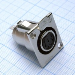 CANNON 28 7F, Аудио разъём XLR - розетка приборная, 7 контактов, цвет - серебристый