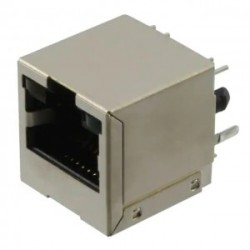 1734577-1, Модульный коннектор RJ-45 F 8 контактов шаг 1.02mm 12 местн.1 порт монтаж в отверстие коробка/лоток