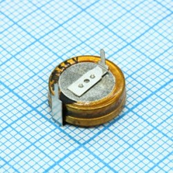 DCS5R5224HF, Ионистор стандартный мини 5,5V, 0,22F, -25...+70°C, 1000h, 11,5x5,5mm, горизонтального исполнения DCS5R5224HF, Ионистор стандартный мини 5,5V, 0,22F, -25...+70°C, 1000h, 11,5x5,5mm, горизонтального исполнения