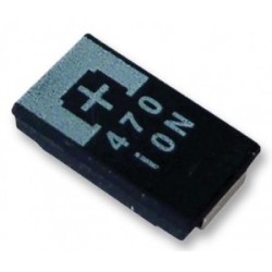 10TPB330M, Конденсатор танталовый полимерный 330мкФ ±20% 10В D4_корпус (7.3 X 4.3 X 3.8мм) для поверхностного монтажа 7343 0.035Ом 105°С лента на катушке