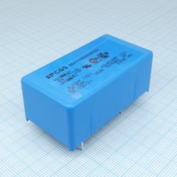 B84110A0000A020, Сетевой фильтр 2x2A/250V, 2х5.6 мГн, 0.22 мкФ (X2), 2х4700 пФ (Y2), 56х30x23 мм, монтаж в плату