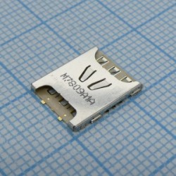 1042240820, Гнездо памяти, Push-Pull, 104224 Series, Nano SIM, 6 контакт(-ов), Медный Сплав