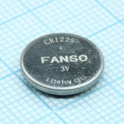 CR1225, Li, MnO2 батарея типоразмера R12, 3В, 0.05Ач, стандартная форма, -20...70 °C CR1225, Li, MnO2 батарея типоразмера R12, 3В, 0.05Ач, стандартная форма, -20...70 °C