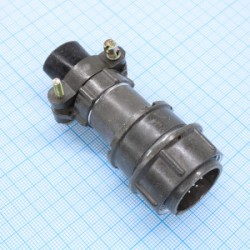 2PM24-19TJQB2, Прямая кабельная вилка, 19 контактов для неэкранированного кабнля 2PM24-19TJQB2, Прямая кабельная вилка, 19 контактов для неэкранированного кабнля