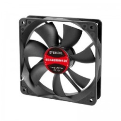 EC12025M12SP, Вентилятор 12В, 120х120х25мм, подш. скольжения, 2300 об/мин, кабель 3-->4pin (PWM) EC12025M12SP, Вентилятор 12В, 120х120х25мм, подш. скольжения, 2300 об/мин, кабель 3-->4pin (PWM)