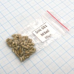 Винт DIN551 М3.0х 6 (60шт.) (шлиц), Винт М3.0х 6 (60шт.) (шлиц) DIN551