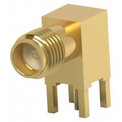 1053378-1, Разъем высокочастотный SMA угловой 50 Ом монтаж в плату