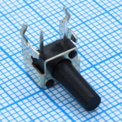 07125HIM-130G-G, Кнопка тактильная 7.3х7.1х3,85мм угловая h=8.85мм усилие нажатия130гр 0.05A 12В монтаж в отверстие