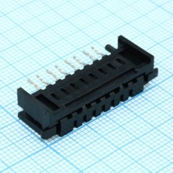 08FDZ-BT(S)(LF)(SN), Соединитель для плоского кабеля SKT 8 контакт(-ов) 2.54мм луженый прямой монтаж в отверстие коробка
