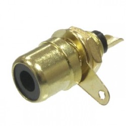 7-0234B GOLD / RS-115G, Гнездо RCA Gold на корпус с гайкой