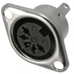 7-0253 5P, Разъем DIN 7, розетка на корпус 5pin, 1А