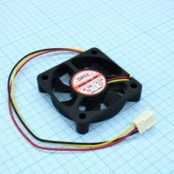 EC5010H12BA, Вентилятор 12В, 50х50х10мм, подшипник качения, 5000 об/мин 3 вывода EC5010H12BA, Вентилятор 12В, 50х50х10мм, подшипник качения, 5000 об/мин 3 вывода