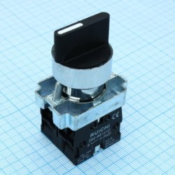 3SA8-BD33, Переключатель поворотный серии 3SA8 на 3 положения, 2NO, с фиксацией, 240В, 3А