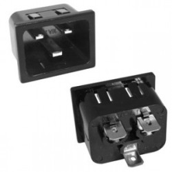 AC-030, Разъем питания серии AC, вилка 3-х полюсная на защелках, 16А 250В