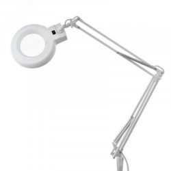 Лупа на струбцине круглая, 8D, с подсветкой, люминесцентная лампа 22W T9 220V, белая