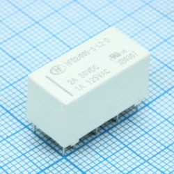 HFD2/005-S-L2-D, Сигнальное реле две контактных группы на переключение 1А/125VAC AgNi+Au две катушки 5В монтаж в отверстие HFD2/005-S-L2-D, Сигнальное реле две контактных группы на переключение 1А/125VAC AgNi+Au две катушки 5В монтаж в отверстие