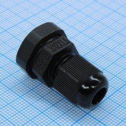 MGB12S-06B-ST, Ввод кабельный прямой пластиковый