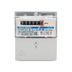 Счетчик CE101 R5.1 145 M6 1ф 5-60А класс точн. 1.0 1 тариф. универс. крепл. мех. ОУ 230В 101001003011067, Счетчик однофазный