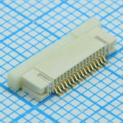 1-1734592-6, Соединитель FPC SKT 16 контактов шаг 0.5мм угловой SMD лента на катушке