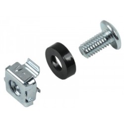 Набор винта с головкой под крестовую отвертку встраиваемая гайка для крепления на 19дюйм профиль (уп.1шт.) ITK-HP-28, Отвертка