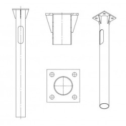 Деталь фундамента закладная для ОГКф-7 UMECON МК 89835 ФМ-0.133-1.5-200(10) фл. 300х300 грунт 1461136А