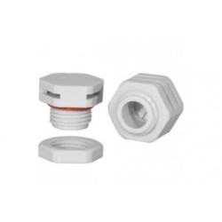 Клапан выравнивания давления M20*1,5, Клапан выравнивания давления M20х1,5, гайка в комплекте, материал: пластик, цвет: серый