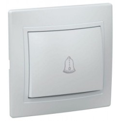 ВСк10-1-0-КБ Выключатель 1кл кноп. 10А КВАРТА (белый) EVK13-K01-10-DM, Изделие электроустановочное