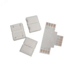 BT430 Набор коннекторов Gauss Basic для LED-ленты Т-образный RGB3014/5050/5060/5630 12V 10mm IP20 1/, Аксессуар для светодиодных лент