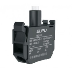 Блок индикации (белый) TS2101-1AC50, Блок индикации, винтовая фиксация провода, LED AC/DC 24V, для серии кнопок TS2, цвет: белый