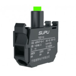 Блок индикации (зеленый) TS2101-1AH20, Блок индикации, винтовая фиксация провода, LED DC 220V, для серии кнопок TS2, цвет: зеленый