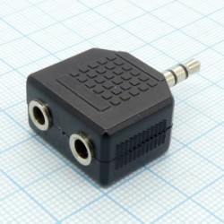 AD TRS штекер 3,5 - 2 TRS гнезда 3,5, стерео штекер 3.5 - 2 стерео гнезда 3.5